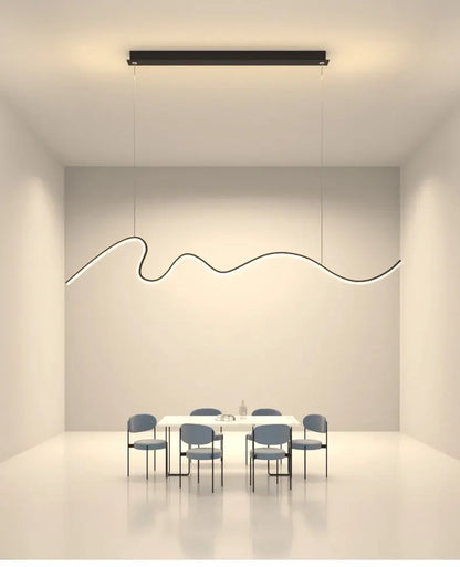 Dining Room Lamp Chandelier Light Luxury Lamps Modern Minimalist Dining Room Dining Table Bar Nordic Minimalist Strip 2025 New