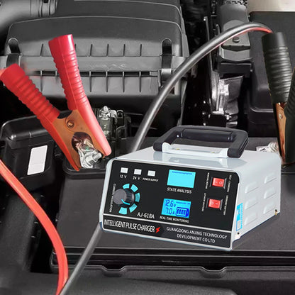 Metal Car Battery Charger 12V24V 400W Full Automatic Car Battery Charger Repair Battery Charger High Power Fast Charger