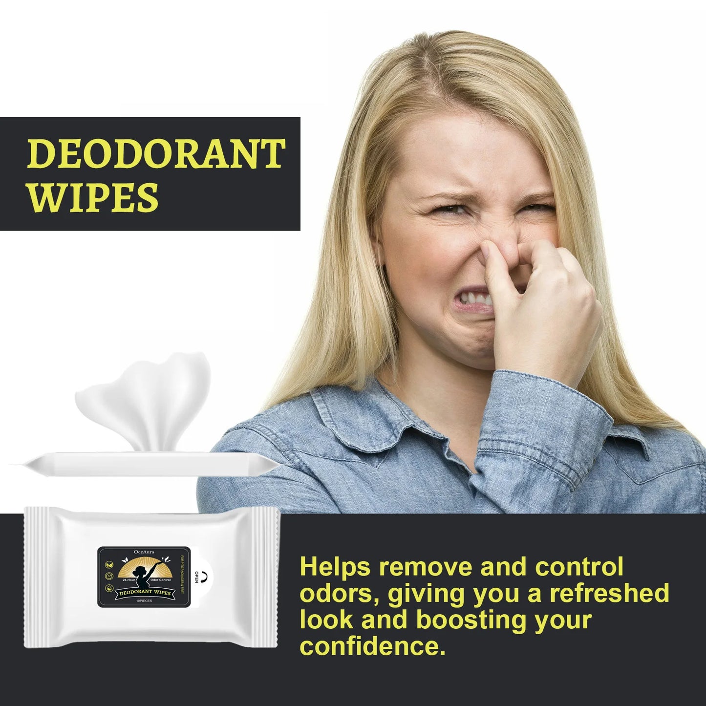 Body Odor Eliminator Effective Remove Bad Armpit Smell Fitness Sports Sweat Cleaning Wipes For Underarm Refreshing Care Product