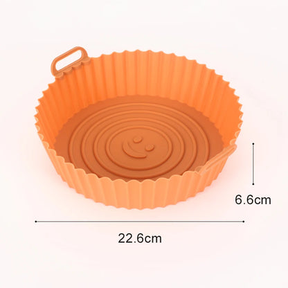 Silicone Air Fryer Liners Round Reusable Airfryer Basket Easy to Clean Air Fryers Silicone Pot Baking Tray Oven Accessories