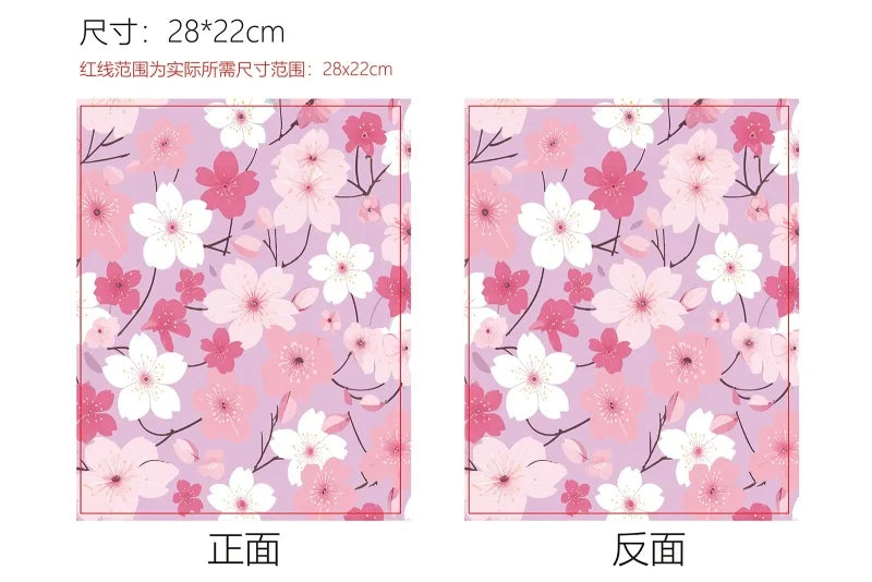 1pc Vintage Books Book Sleeve Teaware Book Protector Flower Black Book Covers for Paperbacks Washable Fabric Cloth Book