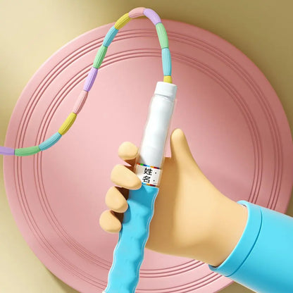 Bamboo Joint Soft Bead Skipping Rope Anti-Skid 2.8m Segmented Fitness Jump Rope Unisex Anti Slip Sports Rope Home Exercise