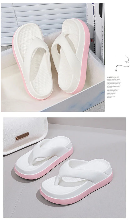 Woman flip flops Popular Design Shoes 2024 trend Casual Platform Sandals non-slip Outdoor slipper