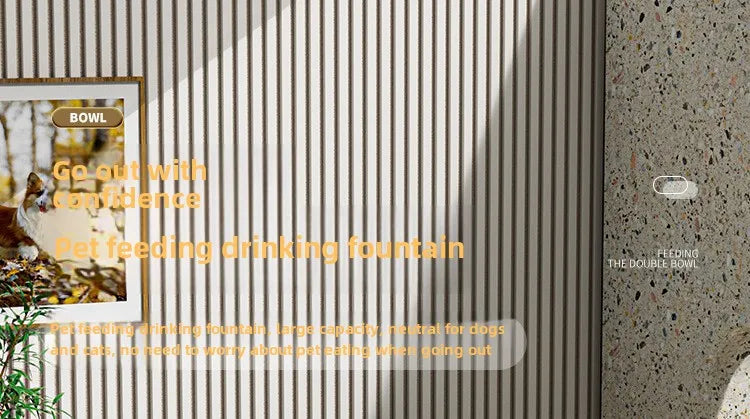 Pet Automatic Feeder Gravity Dispenser Food Storage Bucket Large Capacity Food Grade Materials Simple Cleaning for Cat Dog