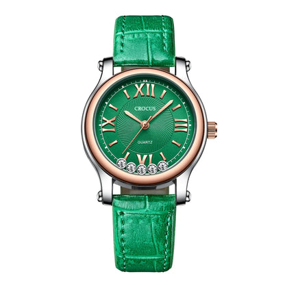 Crocus by Gk-Beck Original New Fashion Women's Watch Leather Strap Trendyy Quartz Watch Women's Watch
