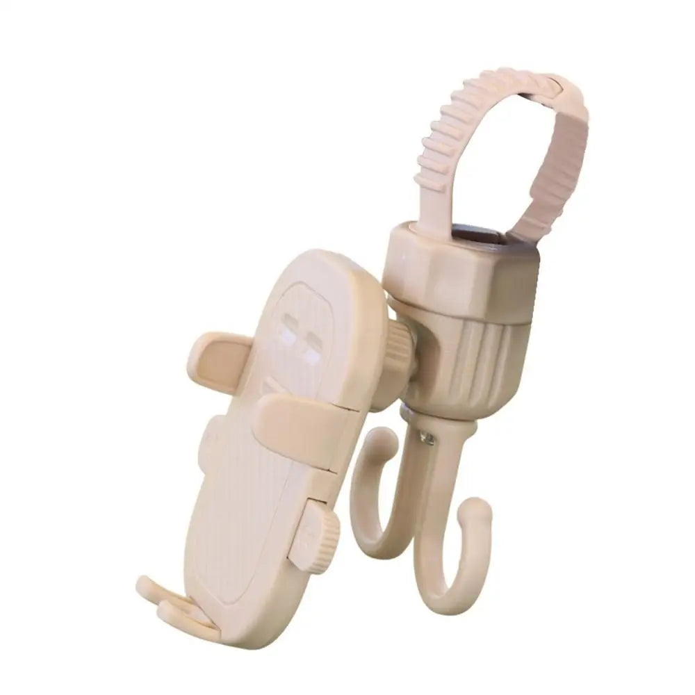 2 in 1 Baby Stroller Hooks Rotatable Creative Stroller Phone Holder Stable Detachable Bicycle Hanging Double Hook Universal