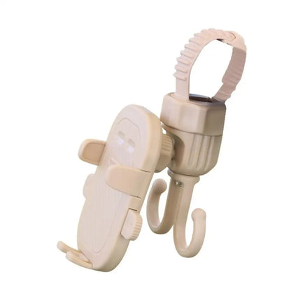 2 in 1 Baby Stroller Hooks Rotatable Creative Stroller Phone Holder Stable Detachable Bicycle Hanging Double Hook Universal