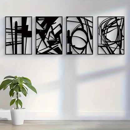 Abstract Metal Wall Art - Minimalist Single Line Decorative Sculpture. Modern Wall Decor for a Stylish Wall Art Display