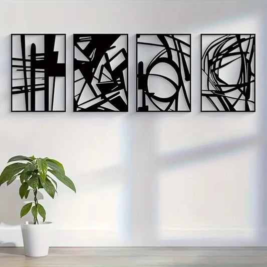 Abstract Metal Wall Art - Minimalist Single Line Decorative Sculpture. Modern Wall Decor for a Stylish Wall Art Display