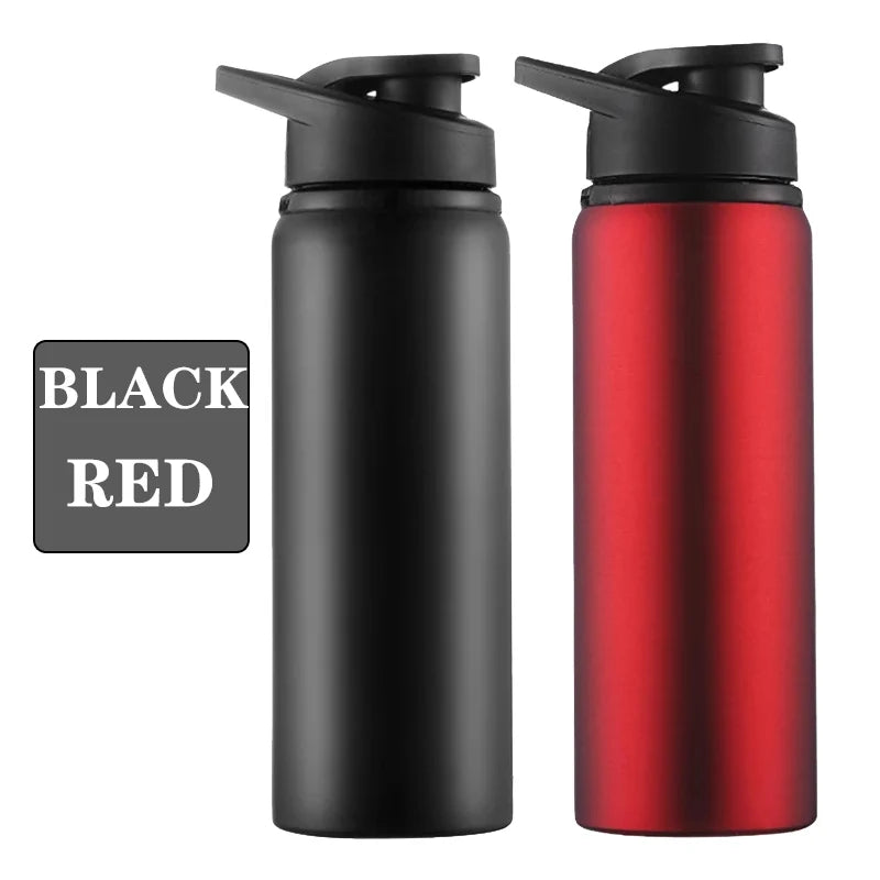 Portable Water Bottle Outdoor Sports Travel Cup Metal Drinking Bottle for Cycling Hiking Gym Leakproof Reusable Water Container