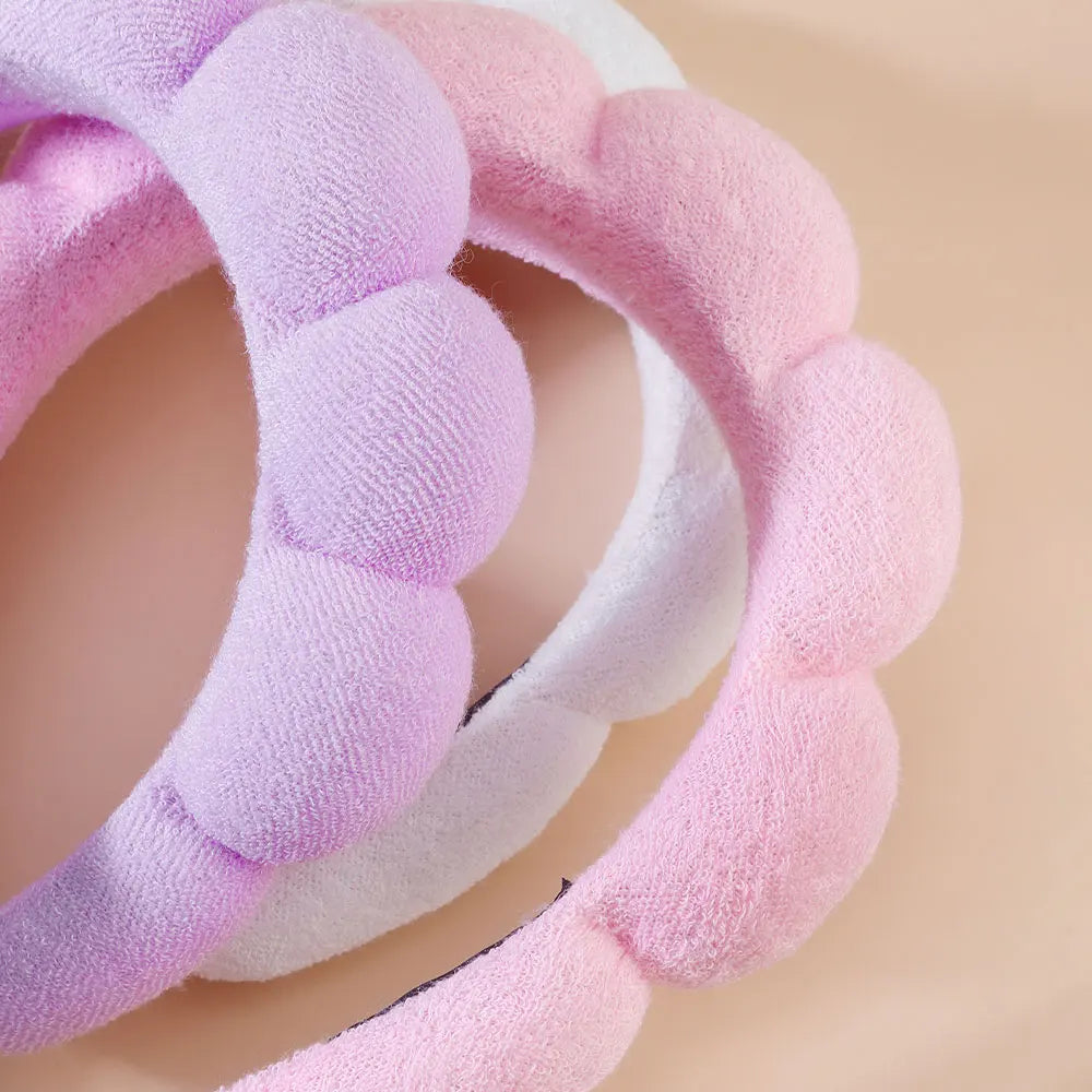 4pcs Skincare Accessories For Face Wash Skincare Hair Accessories，Sponge Spa Headbands & Wristband Set, For Washing Face Makeup