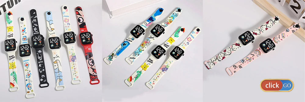 Marvel Children's Watch Fashion Cartoon Watches Electronic Digital LED Display Watches Waterproof Holiday Gift Kids Watches