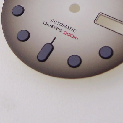 NH36 Watch Dial 29mm Weekday Date Orange/white/black Dial Face Plate Green Lume for Diver Watch Hand Set