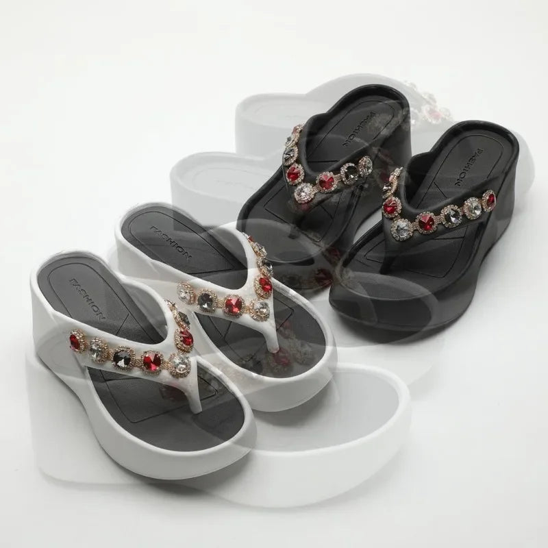 Woman Slippers Flip Flops Slides on Beach Sandals Waterproof Stylish Shoes for Women Top Designs Shoe Clappers Summer Sale