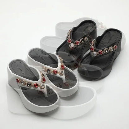 Woman Slippers Flip Flops Slides on Beach Sandals Waterproof Stylish Shoes for Women Top Designs Shoe Clappers Summer Sale