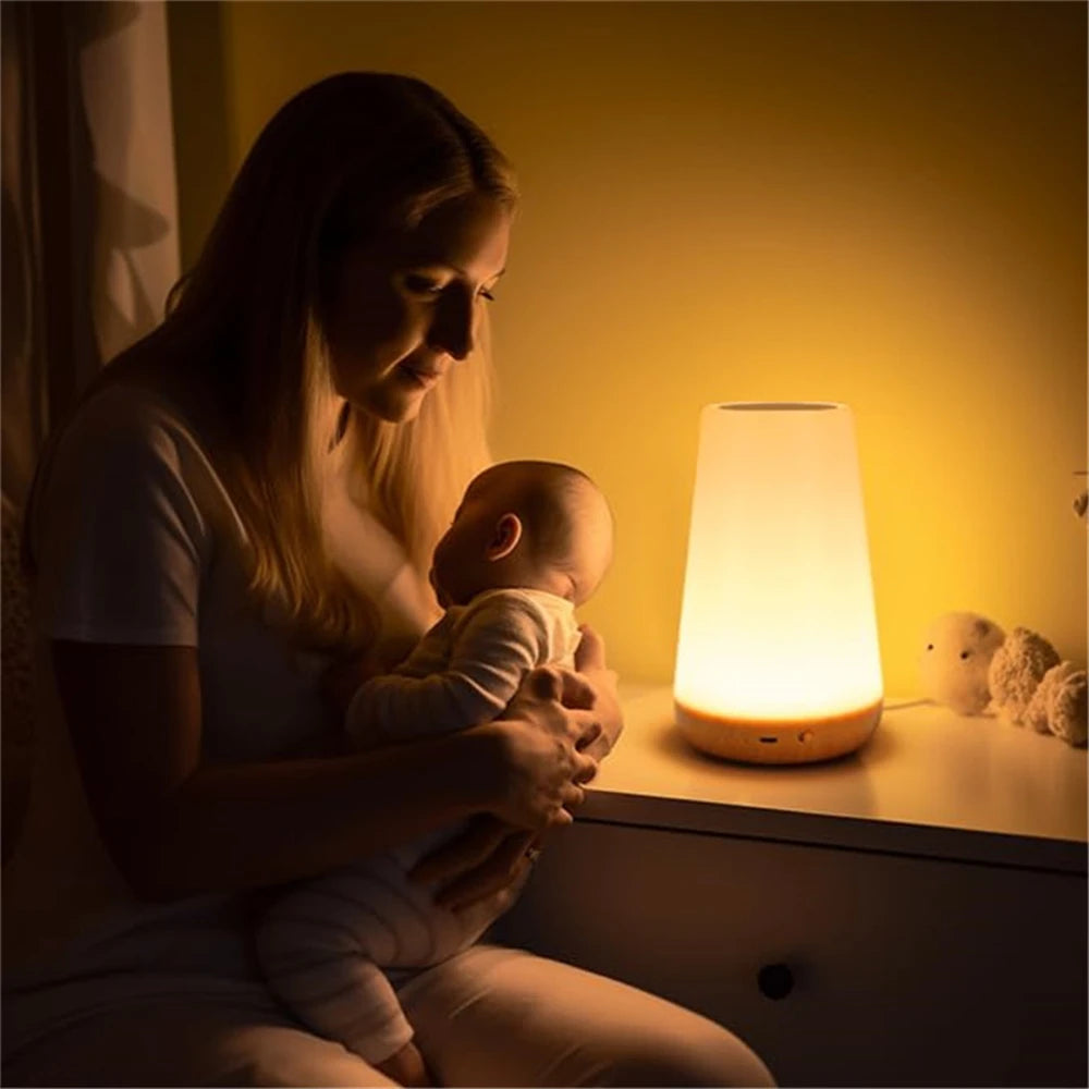 13 Color Changing Night Light RGB Remote Control Touch Dimmable Lamp Portable Table Bedside Lamps USB Rechargeable Night Lamp