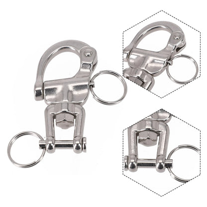 Boat Parts Swivel Shackle Sailboat Sailing Silver Spare Parts Spring Hand Drawn 316 Stainless Steel Accessories
