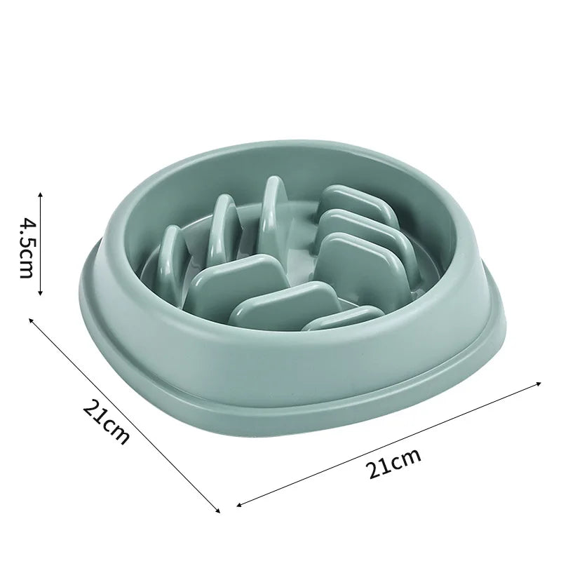 Pet Supplies Dogs and Cats Slow Food Bowl Puzzle Non-Choking Non-Slip Slow Feeder Thickened Plastic Plate Bowl Pet Feeding Bowl
