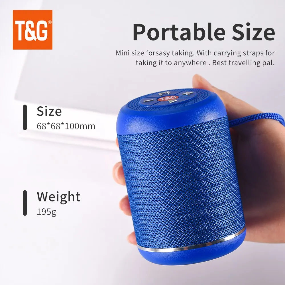 Bluetooth Speaker TG517 Portable Mini Wireless Soundbar for Outdoor Indoor Loudspeaker Support TF Card FM Radio IPX5 Waterproof