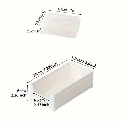 Plastic Cable Organizer Box Set with 7 Clear Storage Trunks - Non-Waterproof, Multipurpose Desktop Cord Management