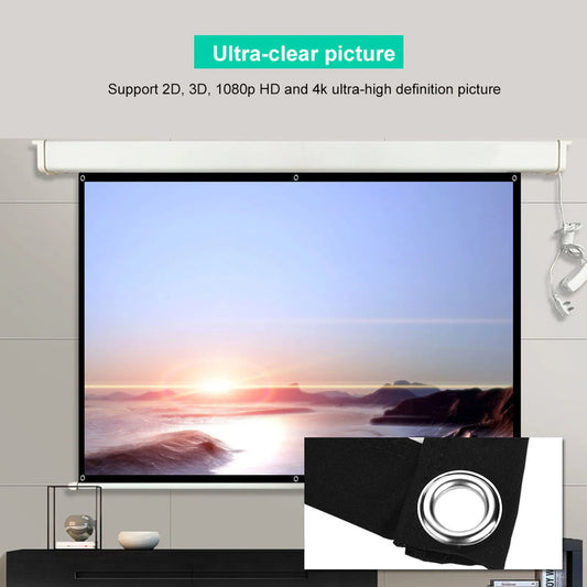 100'' Projector Screen 84-100inch 16:9 HD Projector Screen 3D Film Portable Screen Curtains HD Projector Screen Projector Screen