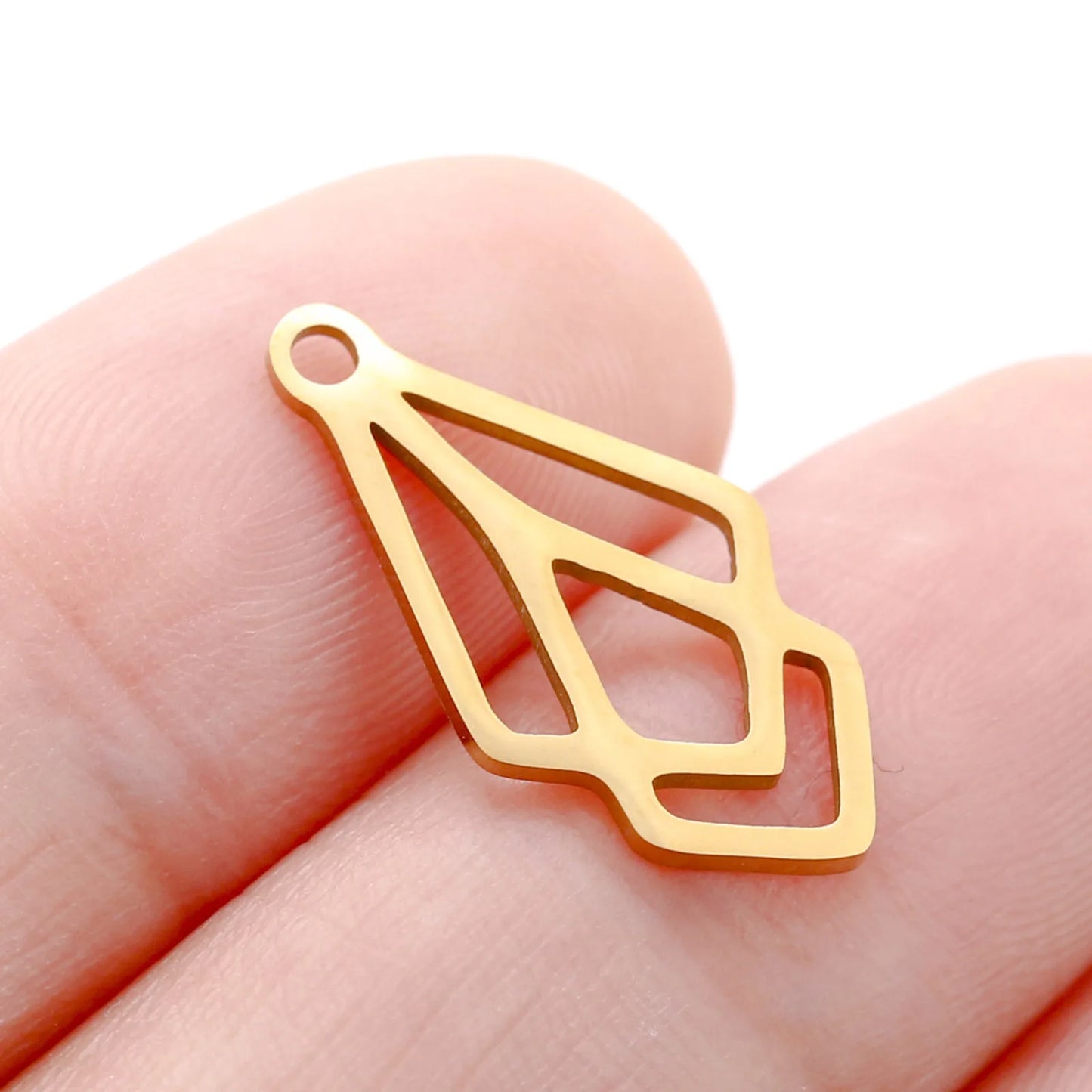 3PCs Stainless Steel Mini Flower Charms Tree Leaf Bird Pendant Necklace Diy Earring For Jewelry Making Findings Wholesale