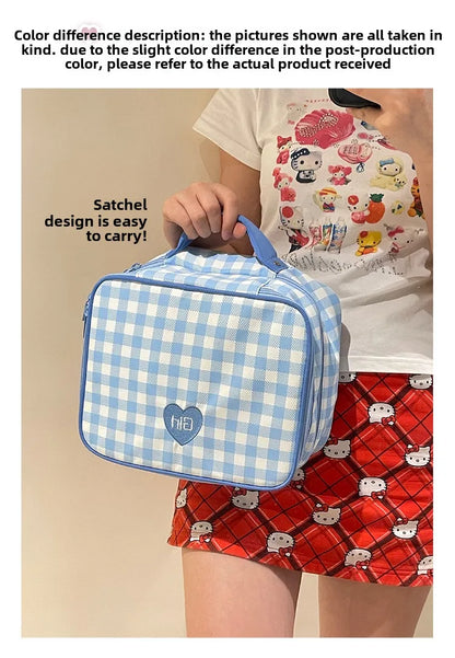 Storage Organizer Large Capacity Makeup Bag Portable Double-layer Clothing Storage Bag Handheld Waterproof Toiletry Bag Girl