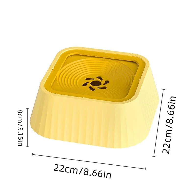 Spill Proof Pet Water Fountain with Floating Plates Non Slip Anti Splash Bowl Suitable for Cats and Dogs Clean Drinking