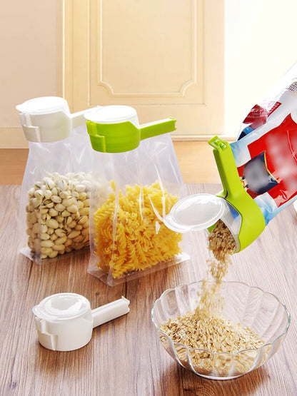 Food Storage Seal With Dumping Port, Food, Chip Bag Clip, Plastic Cover Food Clip,  For Sorting And Storing Food In The Kitchen