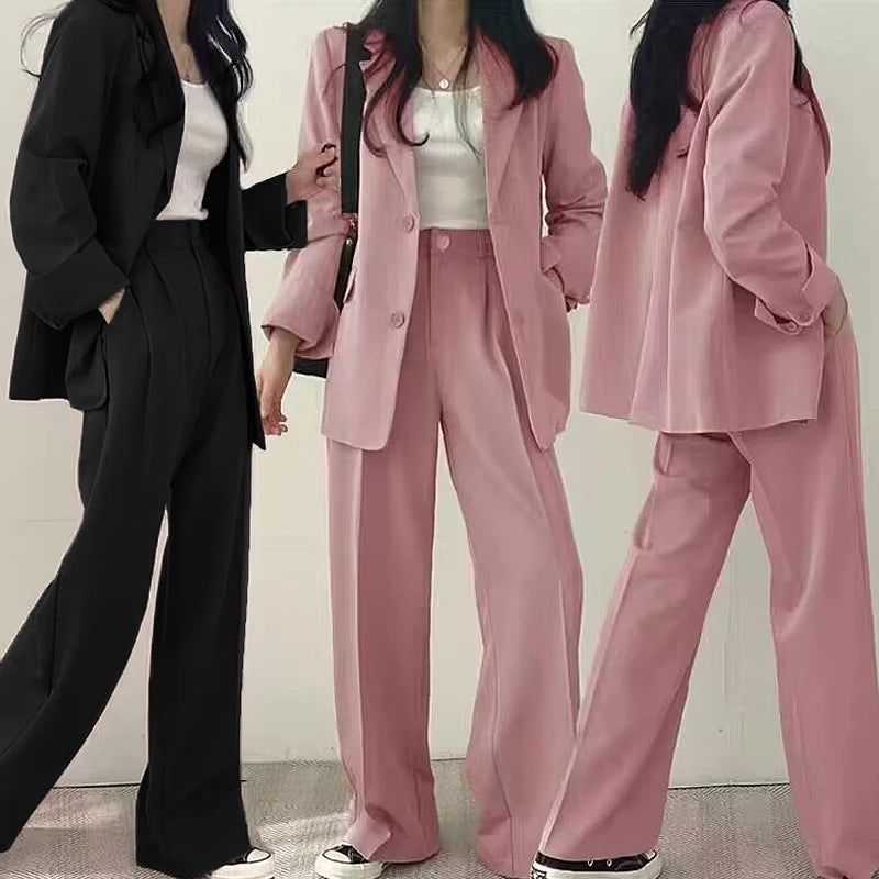 Suit Jacket Casual Office Lady Elegant Solid Single-breasted Women Blazer