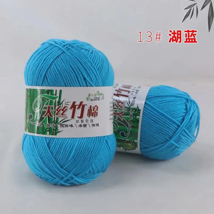 Tiansi Bamboo Cotton Yarn Bamboo Charcoal Cotton Hook Needle Thread Cotton Nitrile Woven Yarn DIY Weaving Material