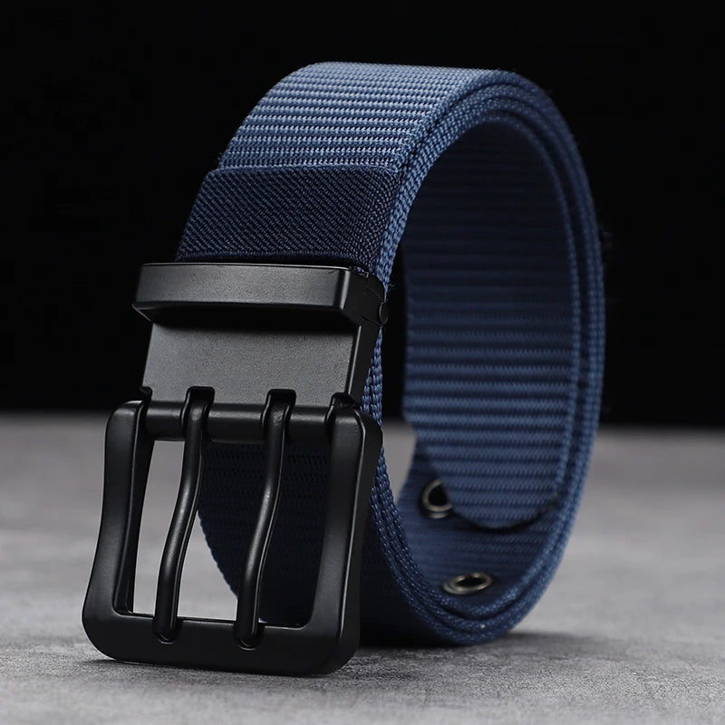 Lengthened needle buckle canvas belt belt man belt simple business students younger belt women with fat cloth belt