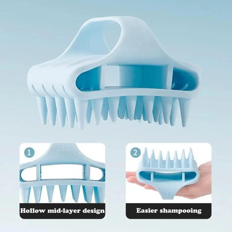 Scalp Massager Shampoo Brush Hair Washing Scalp Brush Soft Silicone Scalp Massager Hair Comb For Dandruff Removal Shampoo Brush