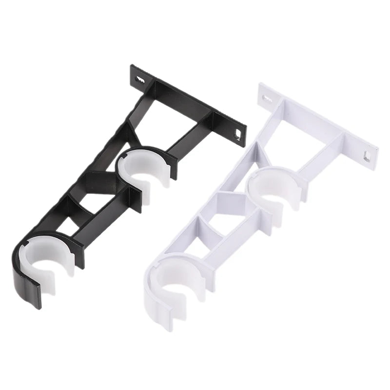 1Pc Double Curtain Rod Brackets Wall Curtain Rod Retainers Bracket Curtain Rod Hooks Aluminum Alloy Curtain Rod Window Hardware