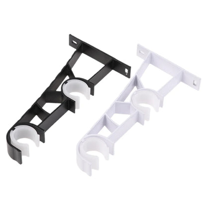 1Pc Double Curtain Rod Brackets Wall Curtain Rod Retainers Bracket Curtain Rod Hooks Aluminum Alloy Curtain Rod Window Hardware
