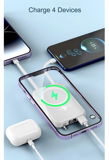Magnetic Power Bank 20000mAh 10W Wireless Fast Charging Portable Battery Magsafe Powerbank for iPhone 16 14 15 pro Huawei Xiaomi