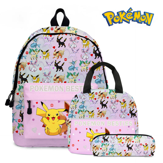 Pokemon Pikachu School Bags Backpacks Anime Kids Bags Kawaii Big Capacity Travel Bag Teenagers Schoolbag Girls Boys Rucksacks