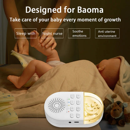 White Noise Machine Portable Baby White Noise Machine 24 Soothing Sounds Sleeping Relaxation Rechargeable for Home Travel