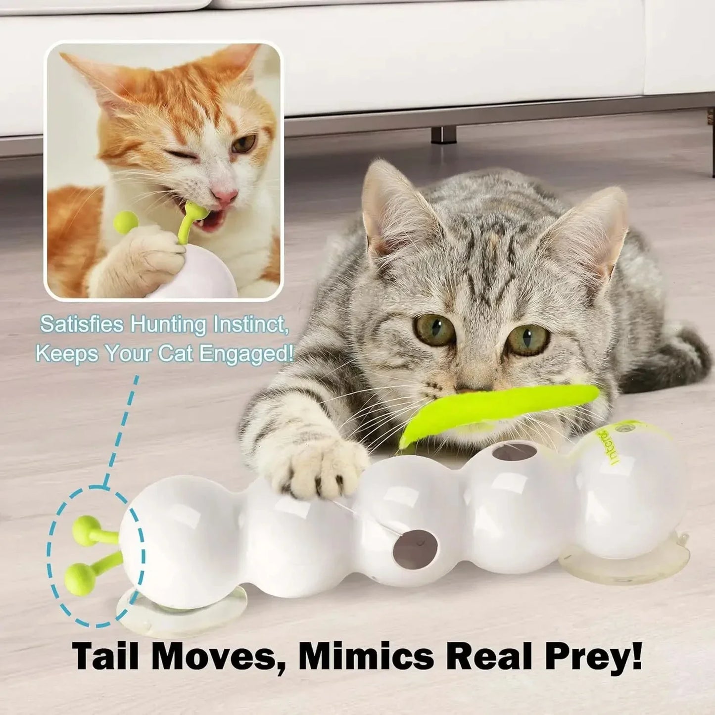 Intelligent Sensing Cat Toy Interactive Cat Stick, Durable, Automatic Swinging, Self-entertainment and Stress-relieving Wonder