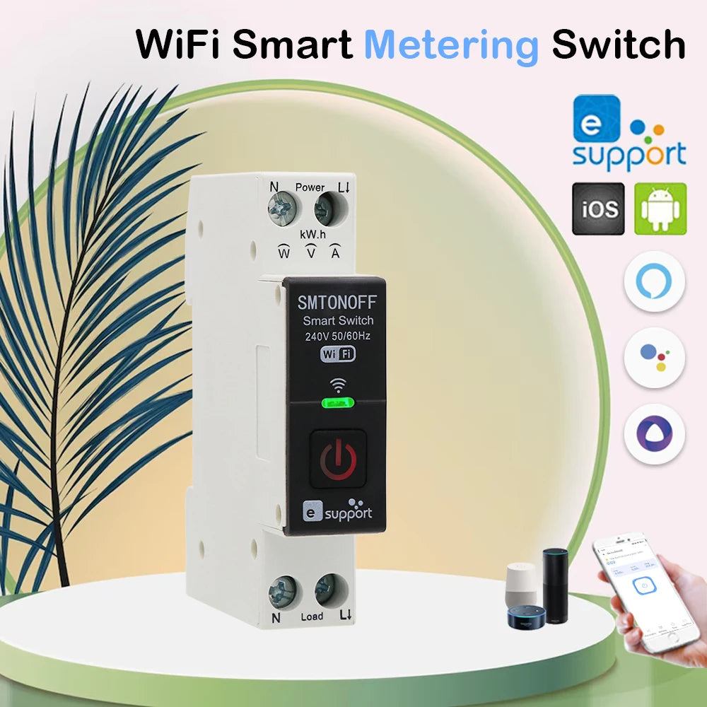eWeLink Smart Switch with Power energy Monitoring Timer Switch App Monitoring Current  Voltage Consumption