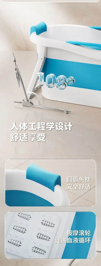 Bath bucket Thickened large can sit and lie down Household artifact Adult foldable bathtub Adult bath basin Sweat all over