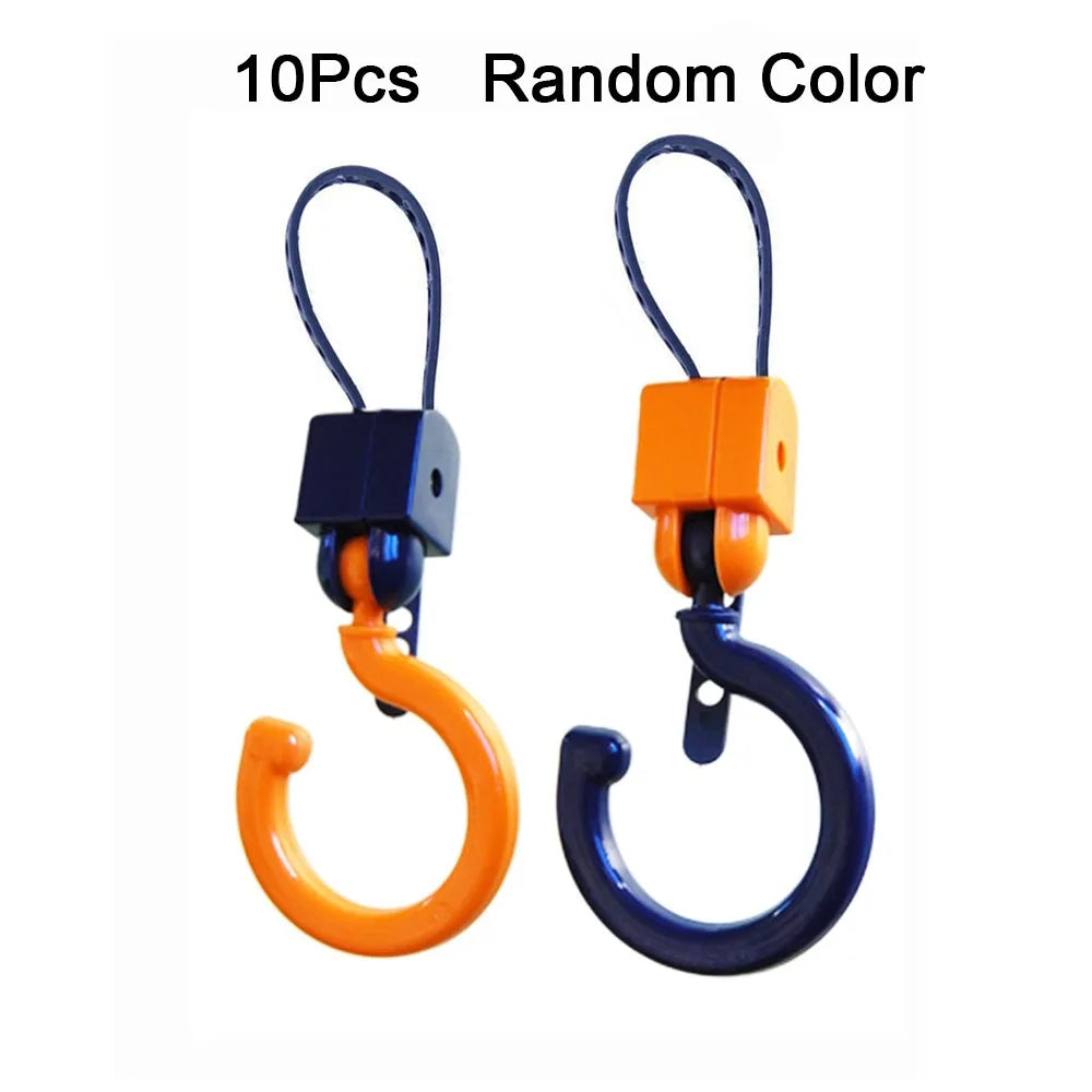 10Pcs Creative Dopamine Baby Stroller Hook Non-Marking Hanging Universal S Hooks Foldable Rotating Clothesline Hooks Closet