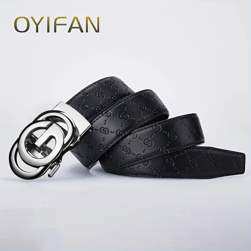 Fashions Men's Belt, Genuine Leather Belt, 3.5cm Automatic Belt with Alloy Buckle, High Quality Belt for Men，luxury belt men