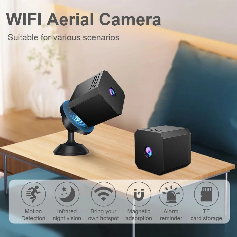 Smart Security Camera Mini Outdoor 1080P WiFi Night Vision Human Detection 2-Way Audio Cloud/SD Storage Camara Espia Smart Home