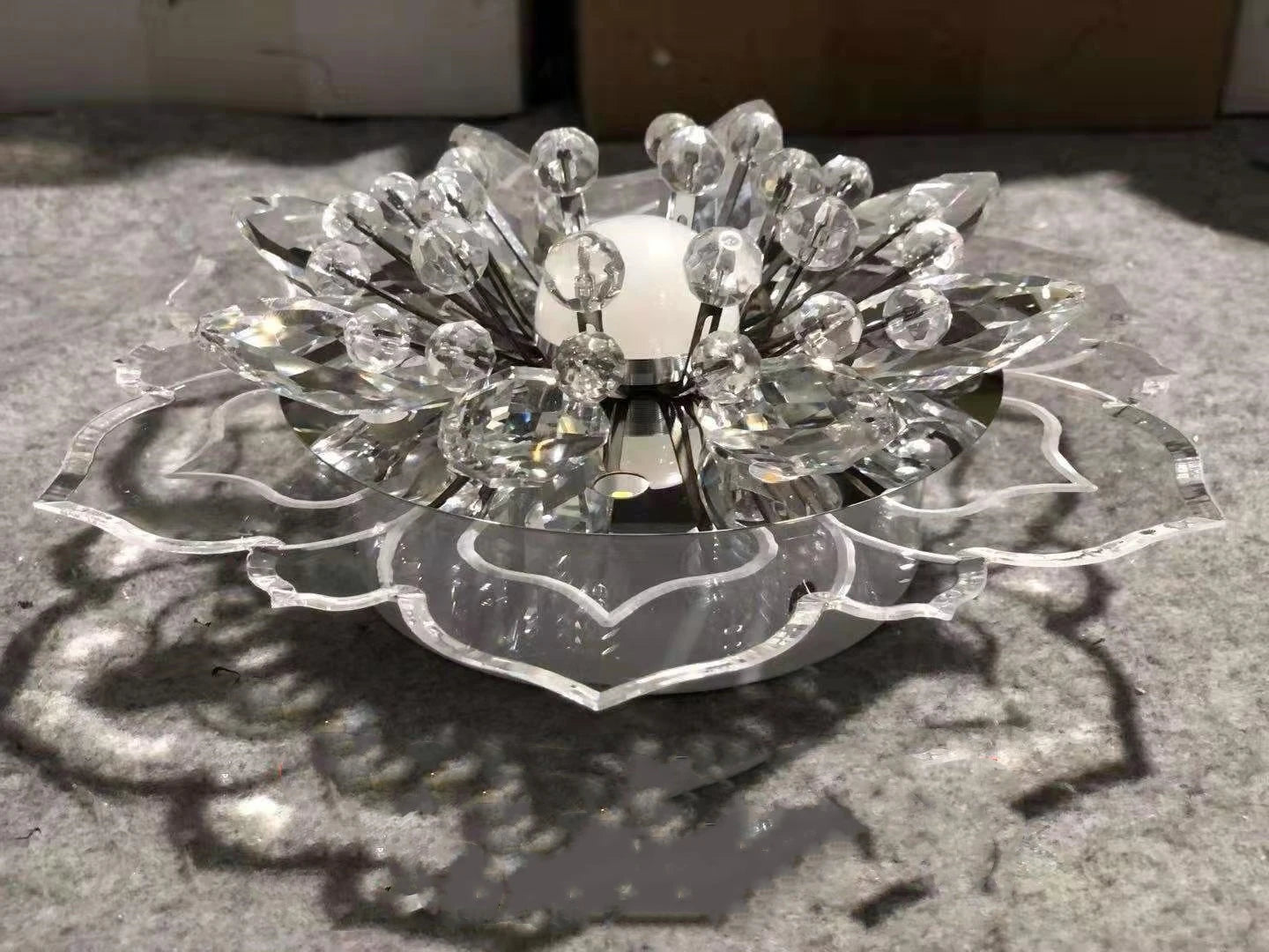 LED Crystal Ceiling Light Modern Flower Shape Ceiling Lamp Hallway Living Room Lamp Bedroom Kitchen Corridors Aisle Light