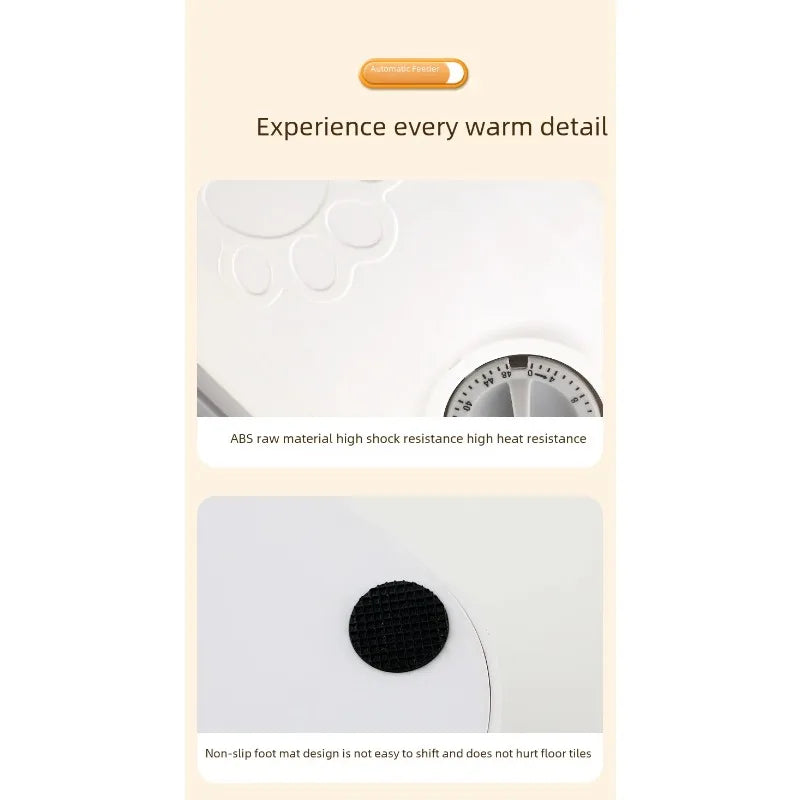 Pet Bowl Smart Timed Cat Feeder Quantitative Wet and Dry Food Single Meal Separation Home Use Automatic Feeding for Dogs & Cats