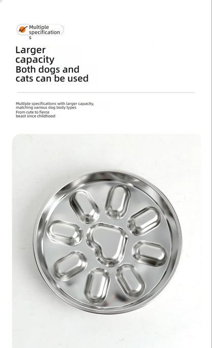 Stainless Steel Slow  steel slow food bowl for dogs, feeding basin for cats, anti choking and anti overturning bowl Pet supplies
