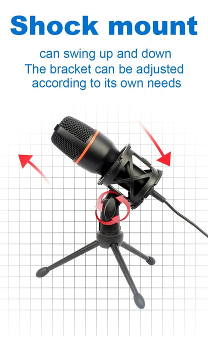 USB condenser microphone RGB desktop recording microphone suitable for PC laptops streaming media video games live streaming con