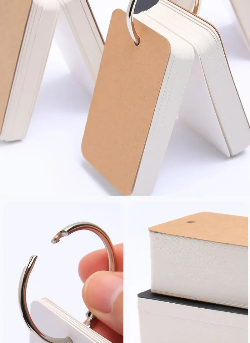 50 Sheets/set Blank Mini Notepad Memo Pad Portable Binder Mini Notebook Stationery Sticky Note for Students Staff