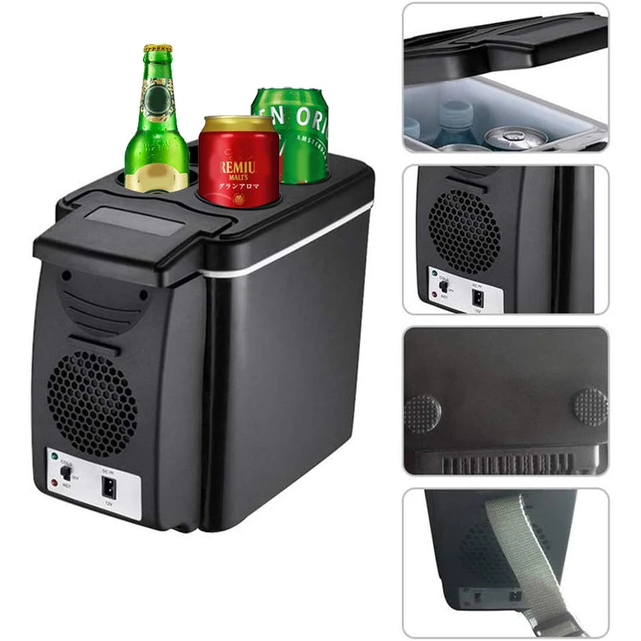 Car Refrigerators 12V 6L Camping Fridge Freezer Portable Heating Cooling Multifunction Mini Refrigeration Car Electronic Devices